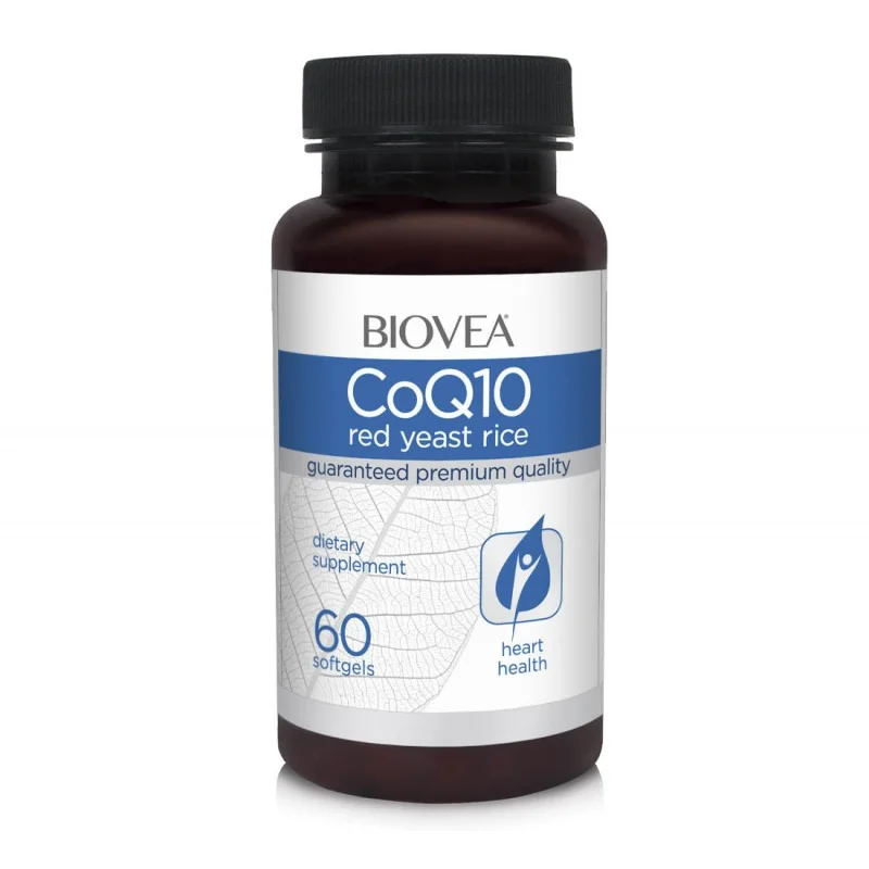 CoQ10 60mg & Red Yeast Rice - Коензим Q10 + Дрожди от Червен Ориз