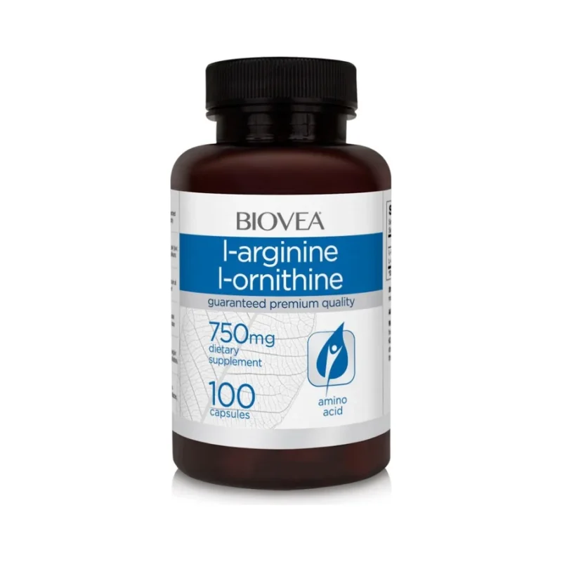 L-Arginine, L-Ornithine 750mg - Аргинин + Орнитин - Biovea