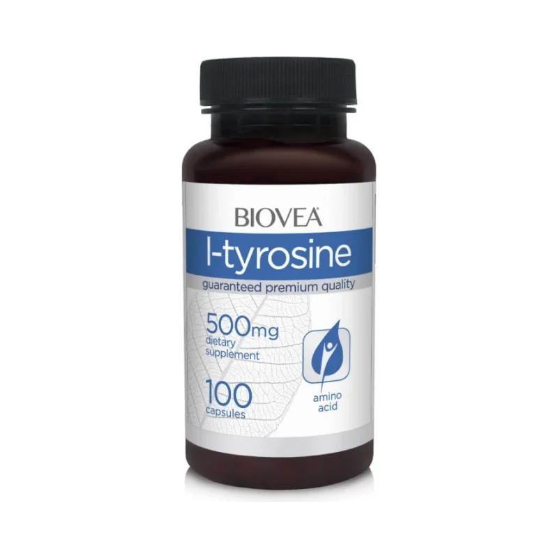 L-Tyrosine 500mg - Тирозин, Разфасовка 100 caps - Biovea