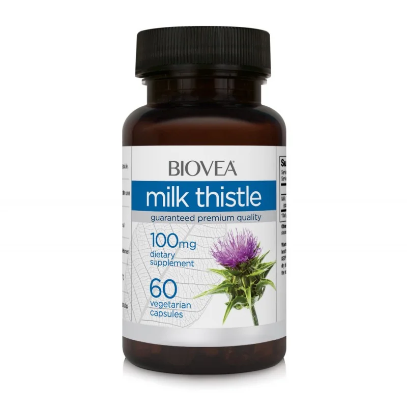 Milk Thistle 100mg - Бял Трън, Разфасовка 60 caps