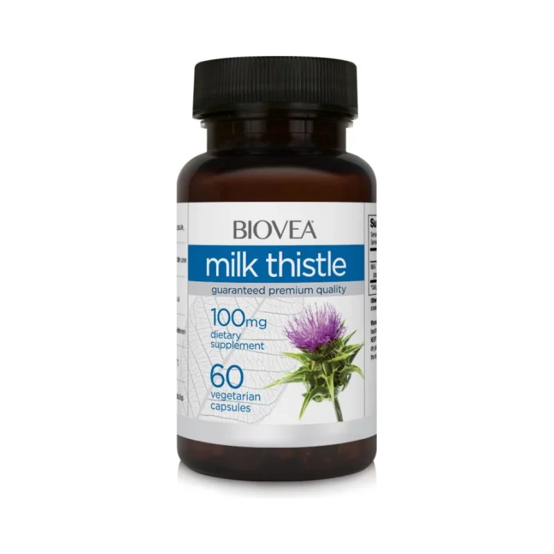 Milk Thistle 100mg - Бял Трън, Разфасовка 60 caps - Biovea