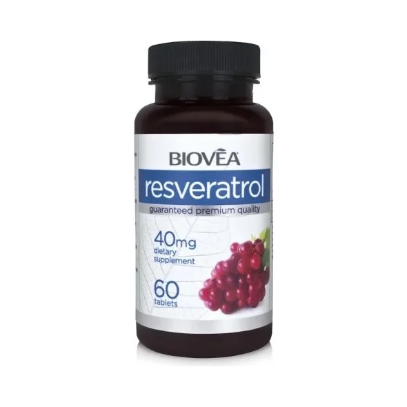 Resveratrol 40mg - Ресвератрол, Разфасовка 60 caps - Biovea