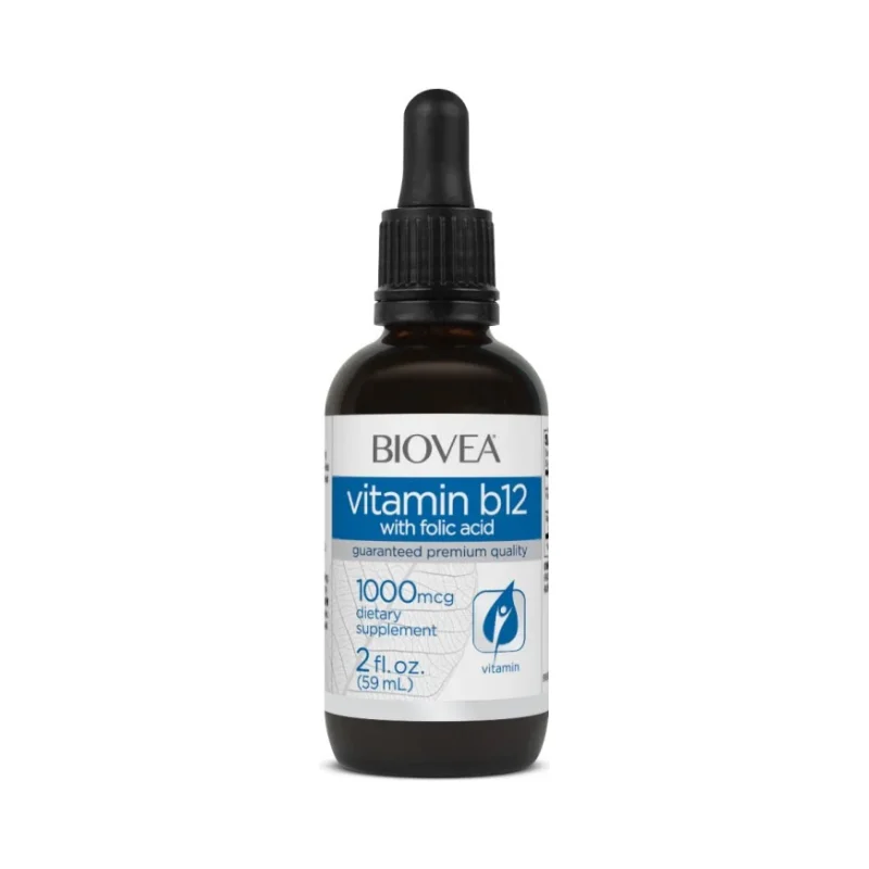 Vitamin B12 with Folic Acid Drops - Витамин B12 + Фолиева Киселина - Biovea