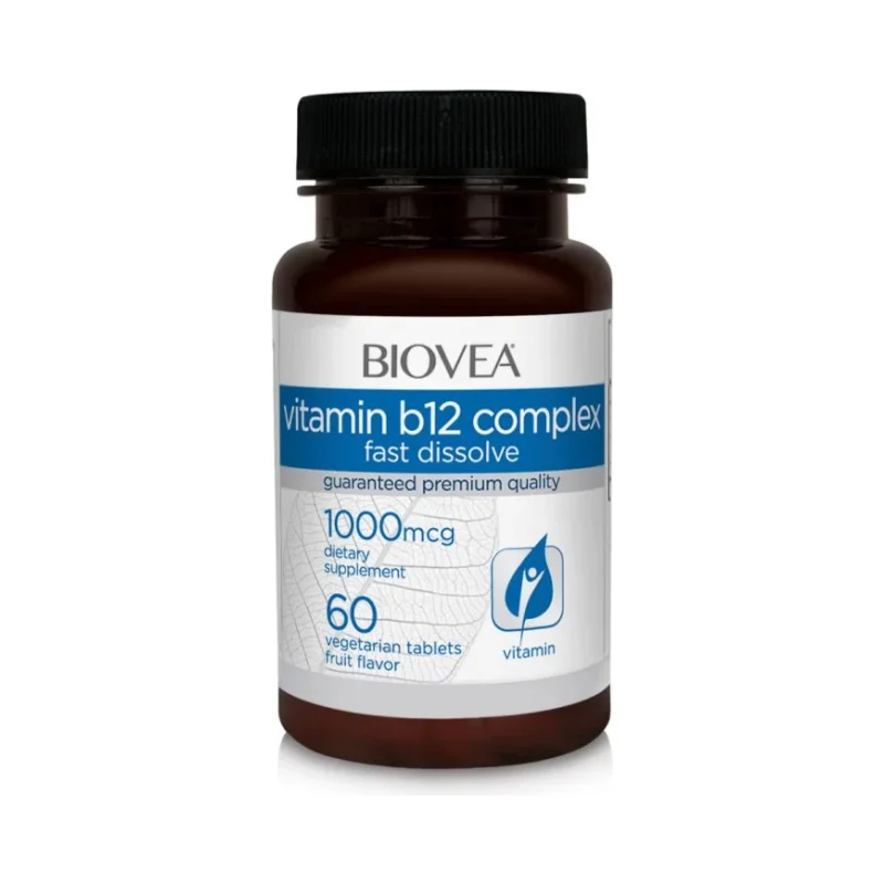 Vitamin B12 Complex Fast Dissolve - Витамин B12, Разфасовка 60 tabs - Biovea