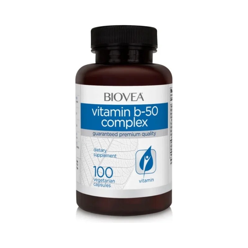 Vitamin B-50 - Витамин B, Разфасовка 100 caps - Biovea