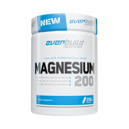 Magnesium Citrate 200 mg / 250 Tabs (125 дози) / 250g - Everbuild