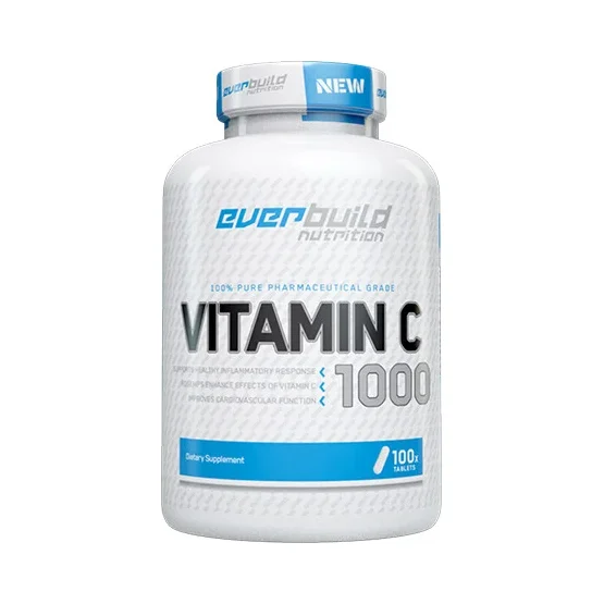 Vitamin C 1000 mg with Rose Hips / 100 tabs (100 дози) - Everbuild