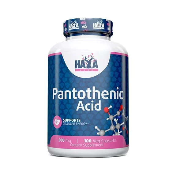 Pantothenic Acid 500 mg / 100 Vcaps - Haya Labs
