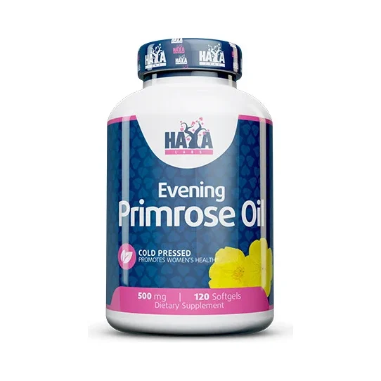 Evening Primrose Oil / Cold Pressed / 500 mg / 120 Softgels - Haya Labs