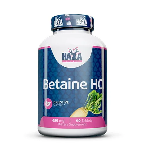 Betaine HCL 650 mg / 90 Tabs