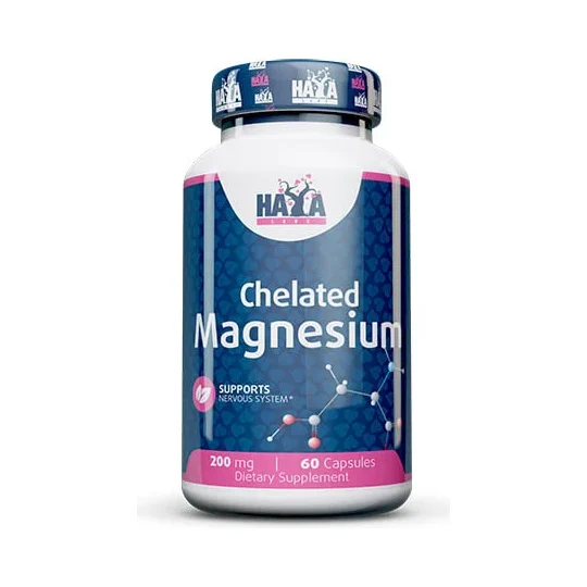 Chelated Magnesium 200 mg / 60 Caps - Haya Labs
