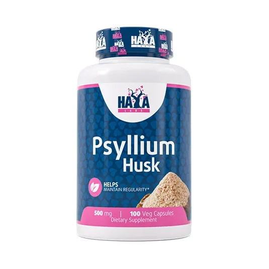 Psyllium Husk 500mg / 100 vcaps - Haya Labs