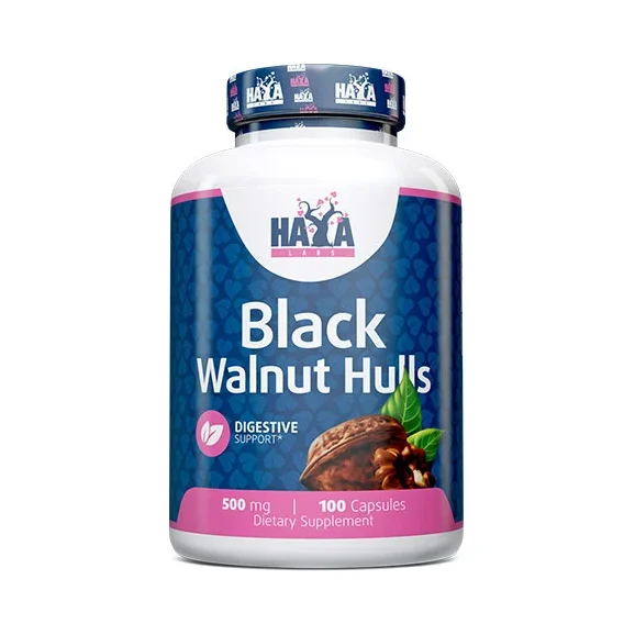 Black Walnut Hulls 500 mg / 100 Caps - Haya Labs
