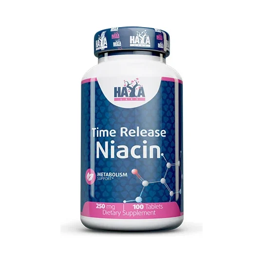Niacin /Time Release/ 250 mg / 100 Tabs - Haya Labs