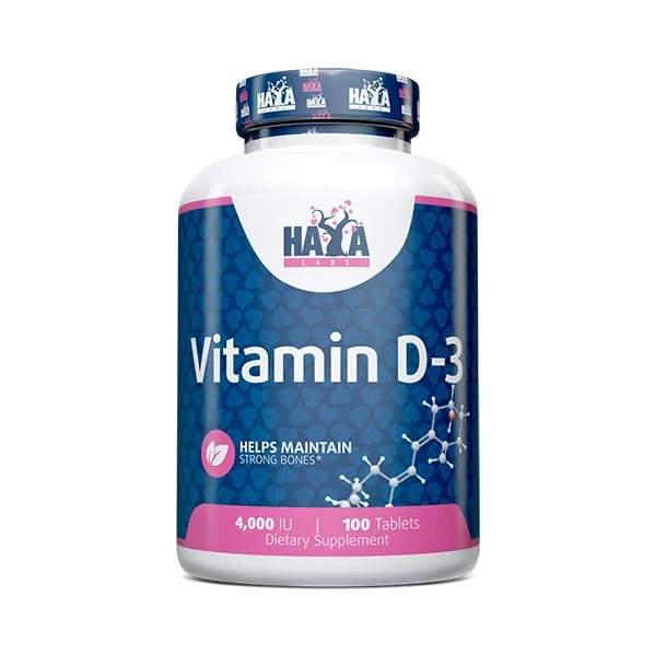 Vitamin D3 / 4000 IU / 100 Tabs / 100g - Haya Labs