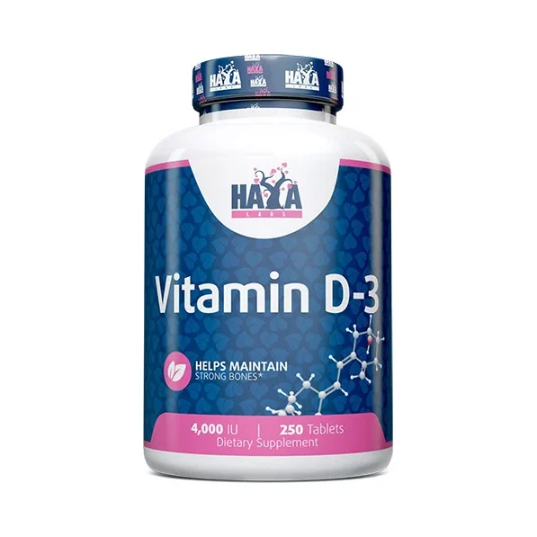 Vitamin D3 / 4000 IU / 250 Tabs / 250g - Haya Labs