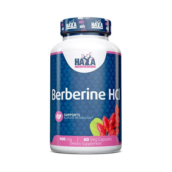Berberine HCL 400 mg / 60 Vcaps - Haya Labs