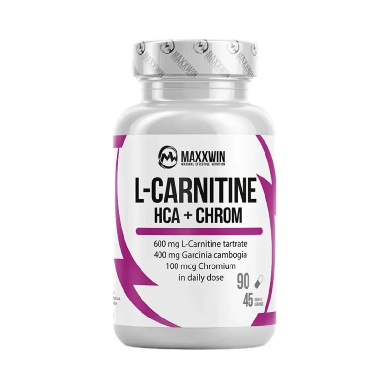 L-Carnitine + HCA + Chromium / 90 капсули, 25 дози - MAXXWIN