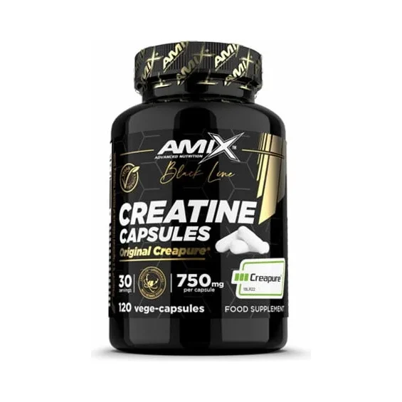 Black Line Creatine Creapure 750 mg / 120 Vcaps (30 дози) / 110g - Amix