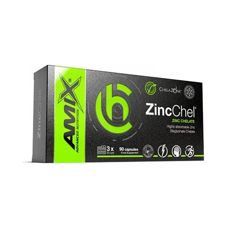ChelaZone® ZincChel® Zinc Bisglycinate Chelate / 90 Vcaps - Amix