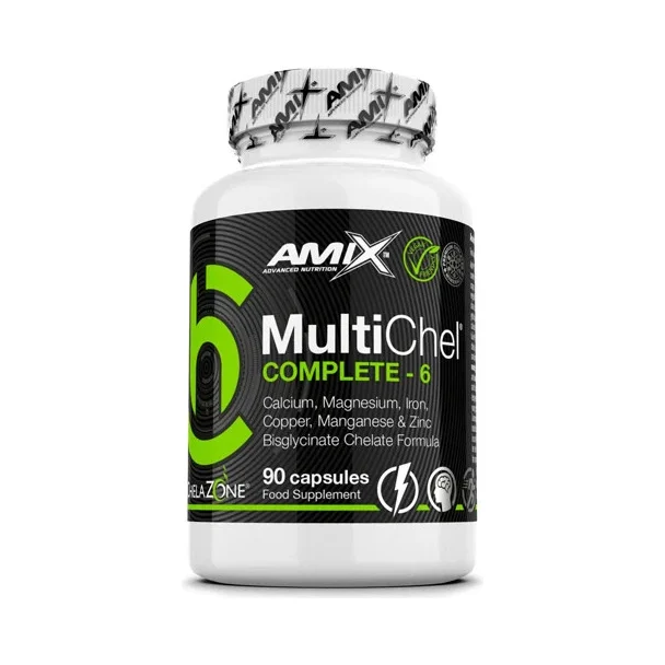 ChelaZone® MultiChel® Complete 6 Bisglycinate Chelate / 90 Vcaps - Amix