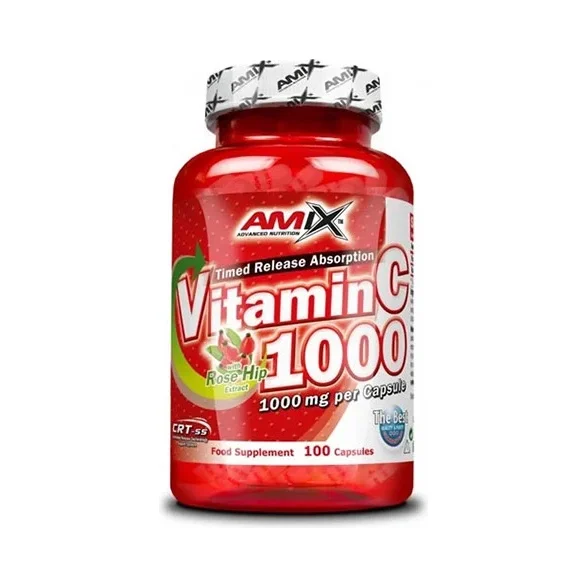 Vitamin C /with Rose Hips/ 1000mg. / 100 Caps. - Amix