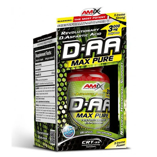 D-AA /D-Aspartic Acid/ 100 Caps. (20 дози)