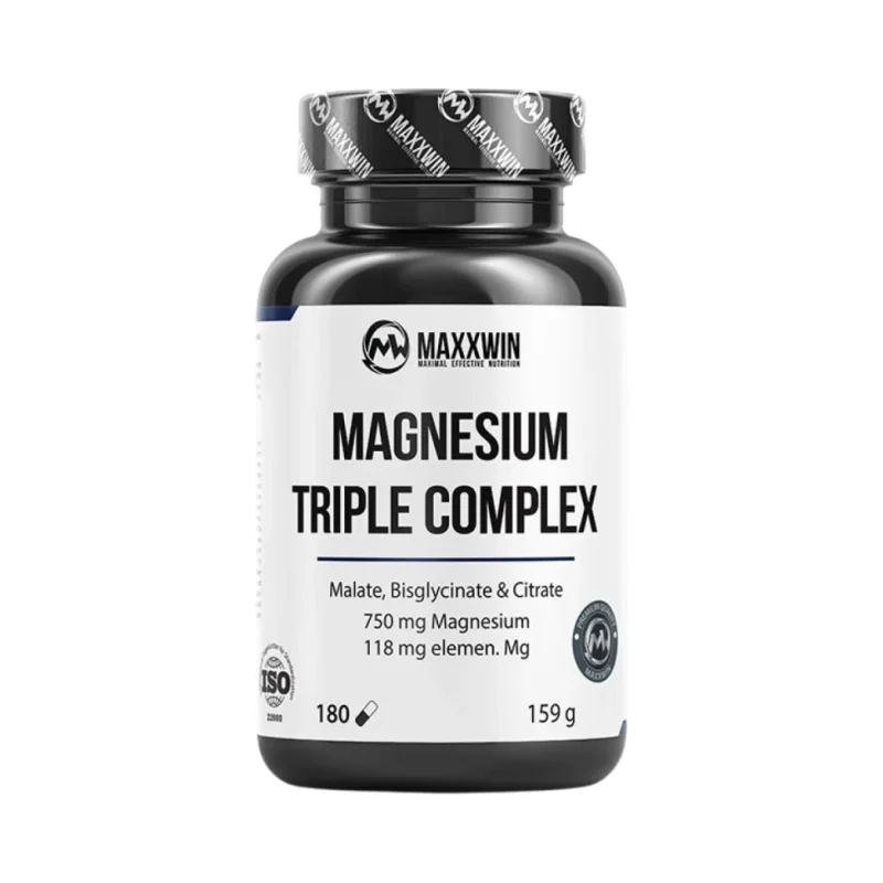 Magnesium Triple Complex | with Malate, Bisglycinate and Citrate / 180 капсули, 60 дози - MAXXWIN