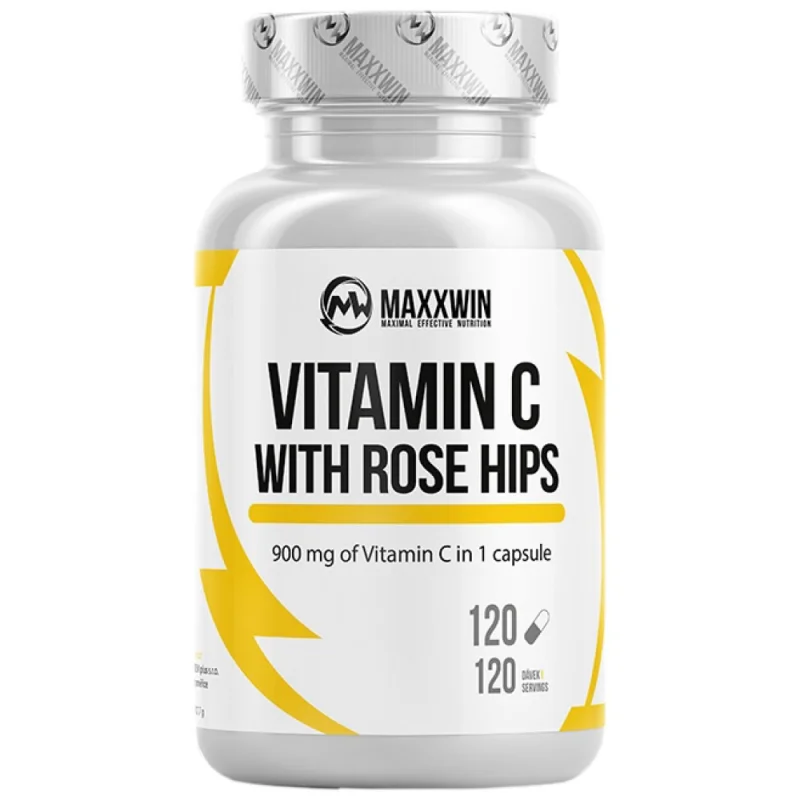 Vitamin C 900 mg | with Rose Hips / 120 капсули, 120 дози