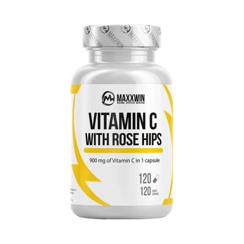 Vitamin C 900 mg | with Rose Hips / 120 капсули, 120 дози - MAXXWIN