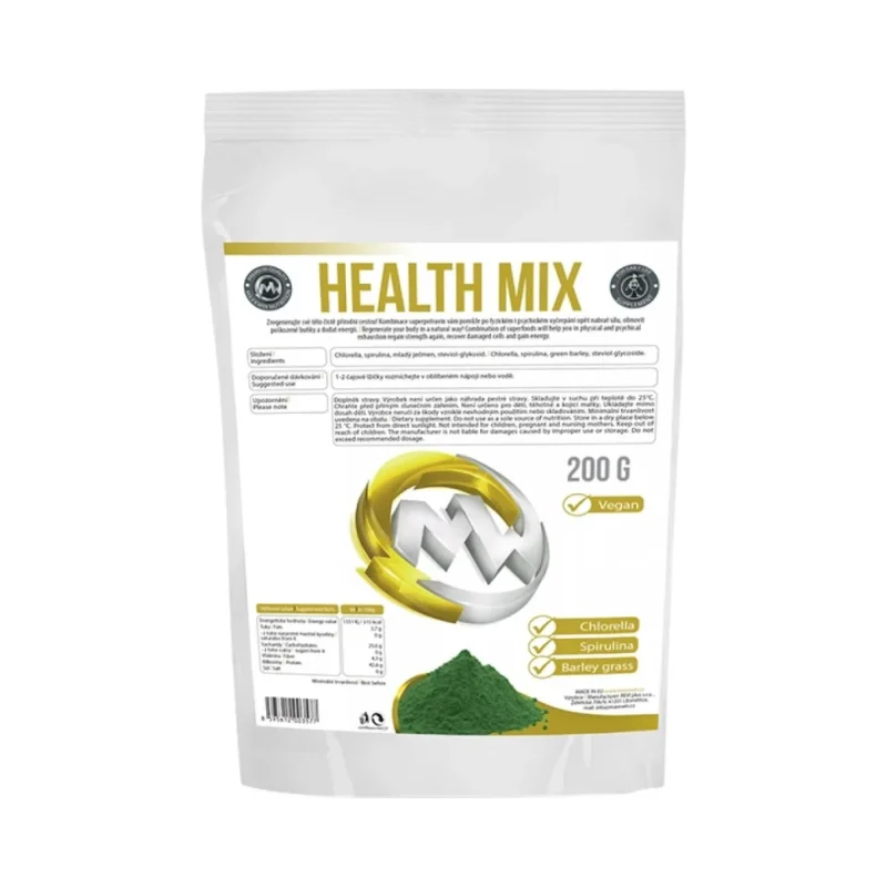Health Mix Vegan | with Chlorella, Spirulina and Barley / 200 грама - MAXXWIN