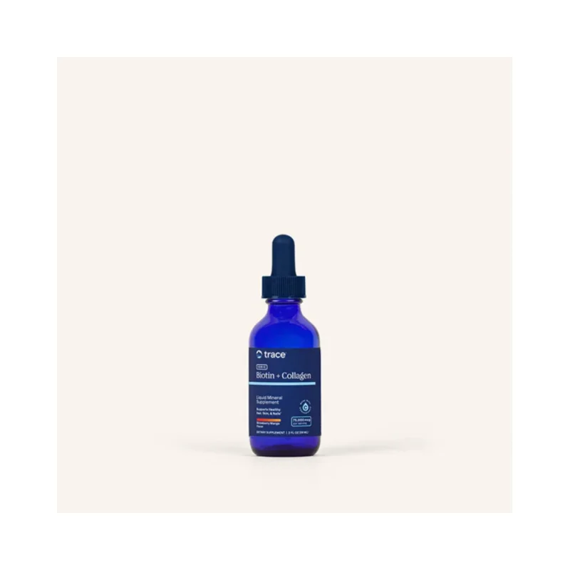 Ionic Biotin + Collagen 75,000mcg - Йонен Биотин + Колаген, Разфасовка 59ml - Trace Minerals