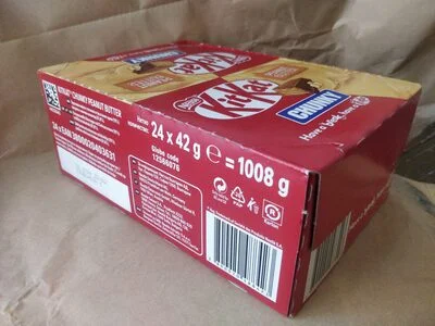 Kit Kat Chunky с фъстъчено масло - Nestlé - 24 × 42g / Kit Kat Chunky Peanut Butter - Nestlé - 24 × 42g