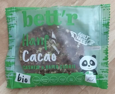Бисквитка Hanf с какао, кашу и овес / Hanf Cacao Cashew & Oat Cookie