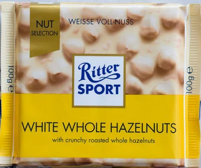 Шоколад Ritter бял с цели лешници / Ritter White Chocolate with Whole Hazelnuts
