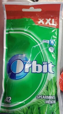 Дъвка Orbit с вкус на мента XXL без захар 58 г (42 броя) / Orbit Spearmint XXL Sugarfree Chewing Gum 58 G (42 Pieces)