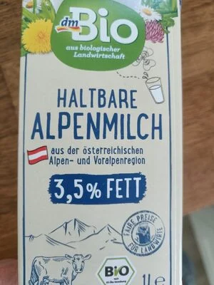 Био Халтабре Алпенмляко 3,5 % мазнина / Bio Haltbare Alpine Milk 3.5% Fat