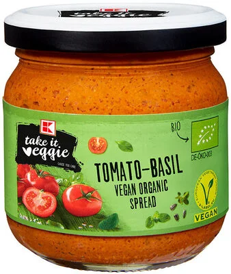 Органичен хлябов намазка с домати и босилек K-take it veggie 180g / K-take it veggie Organic Bread Spread Tomato Basil 180g