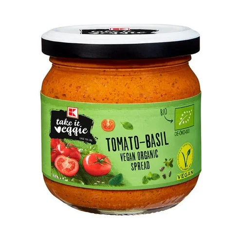 Био паста за намазване с домат и босилек K-take it veggie 180 г - K-take it veggie