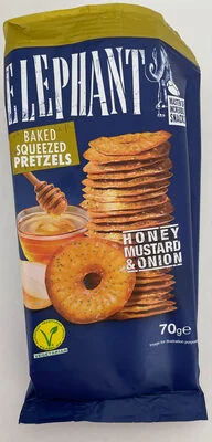 Прецели Elephant с мед, горчица и лук / Elephant Squeezed Pretzels Honey Mustard & Onion