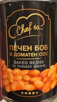 Печен боб в доматен сос