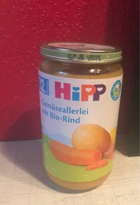 Hipp Зеленчуково асорти с био телешко, 250гр