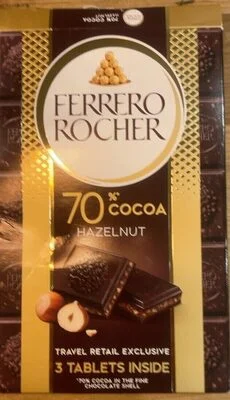 Шоколад с лешници 70% какао - Ferrero Rocher