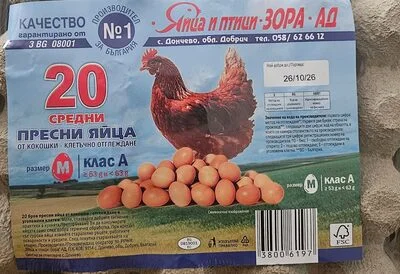 Кокоши яйца - Яйца и птици - Зора АД