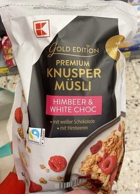 PREMIUM KNUSPER MÜSLI HIMBEER & WHITE CHOC - Gold Edition