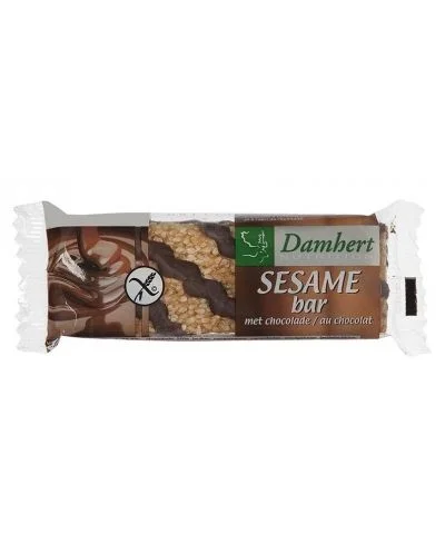 Био сусамов бар с шоколад, без глутен, 45 g, Damhert