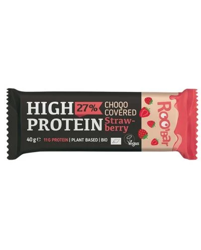 Био протеинов бар, ягода, 40 g, Roobar