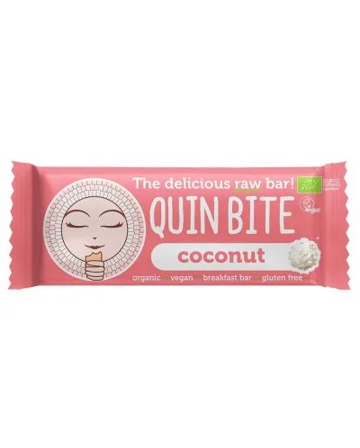 Био сурово барче, кокос, 30 g, Quin Bite
