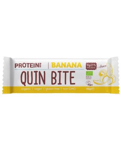 Био протеиново барче, шоко банан, 45 g, Quin Bite