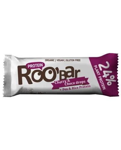 Био протеинов бар, череша и шоколад, 40 g, Roobar